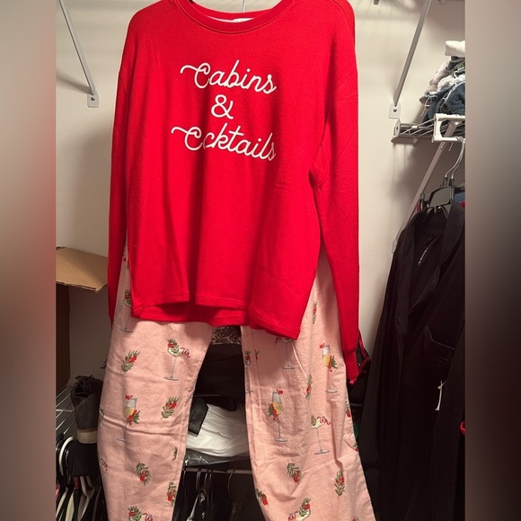 PJ Salvage Red 'Cabins & Cocktails' Pajama Set - Picture 2 of 2